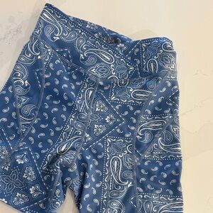 L*Space Blue Paisley Athletic Shorts